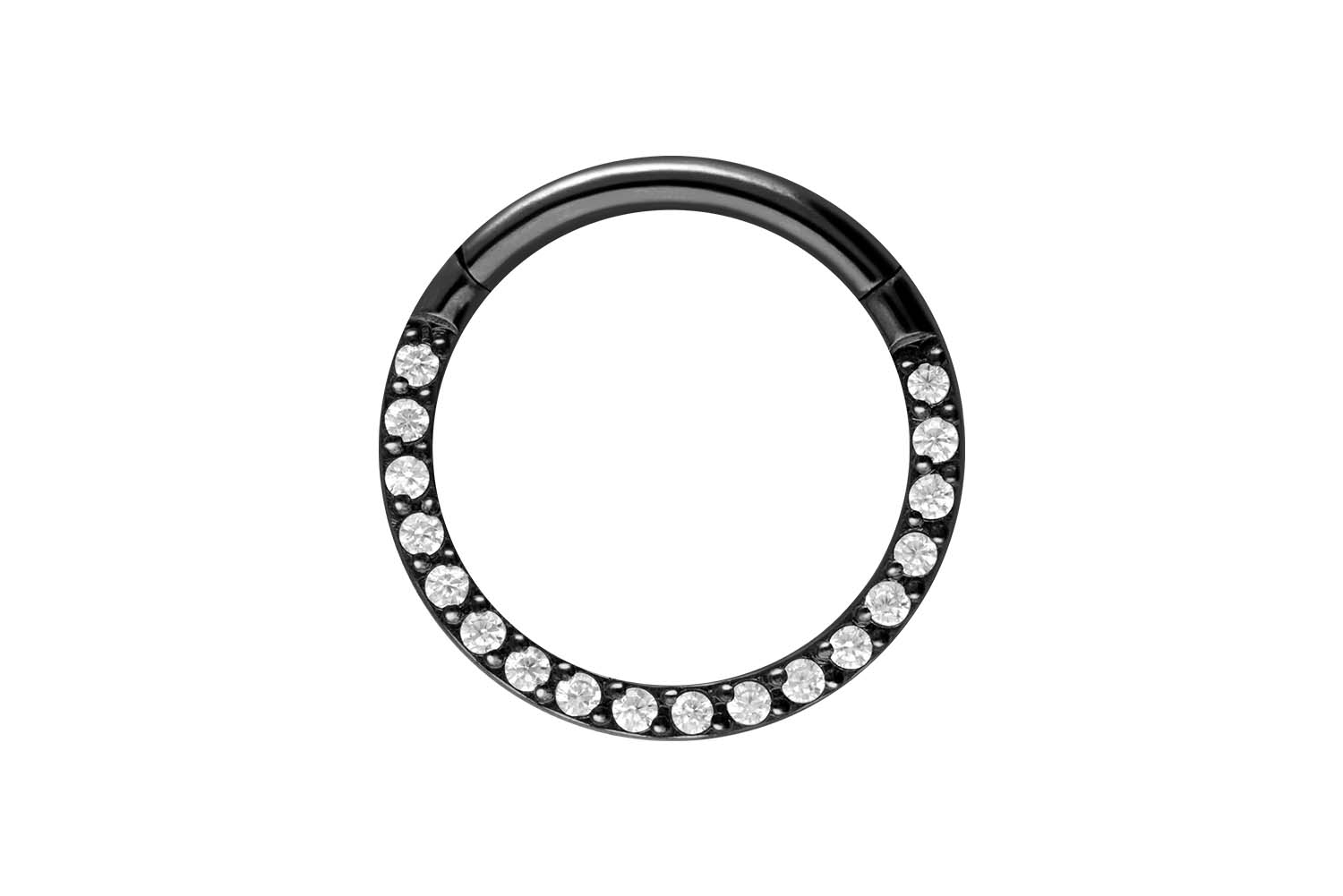 Titan Segmentring Clicker Piercing EINGEFASSTE KRISTALLE